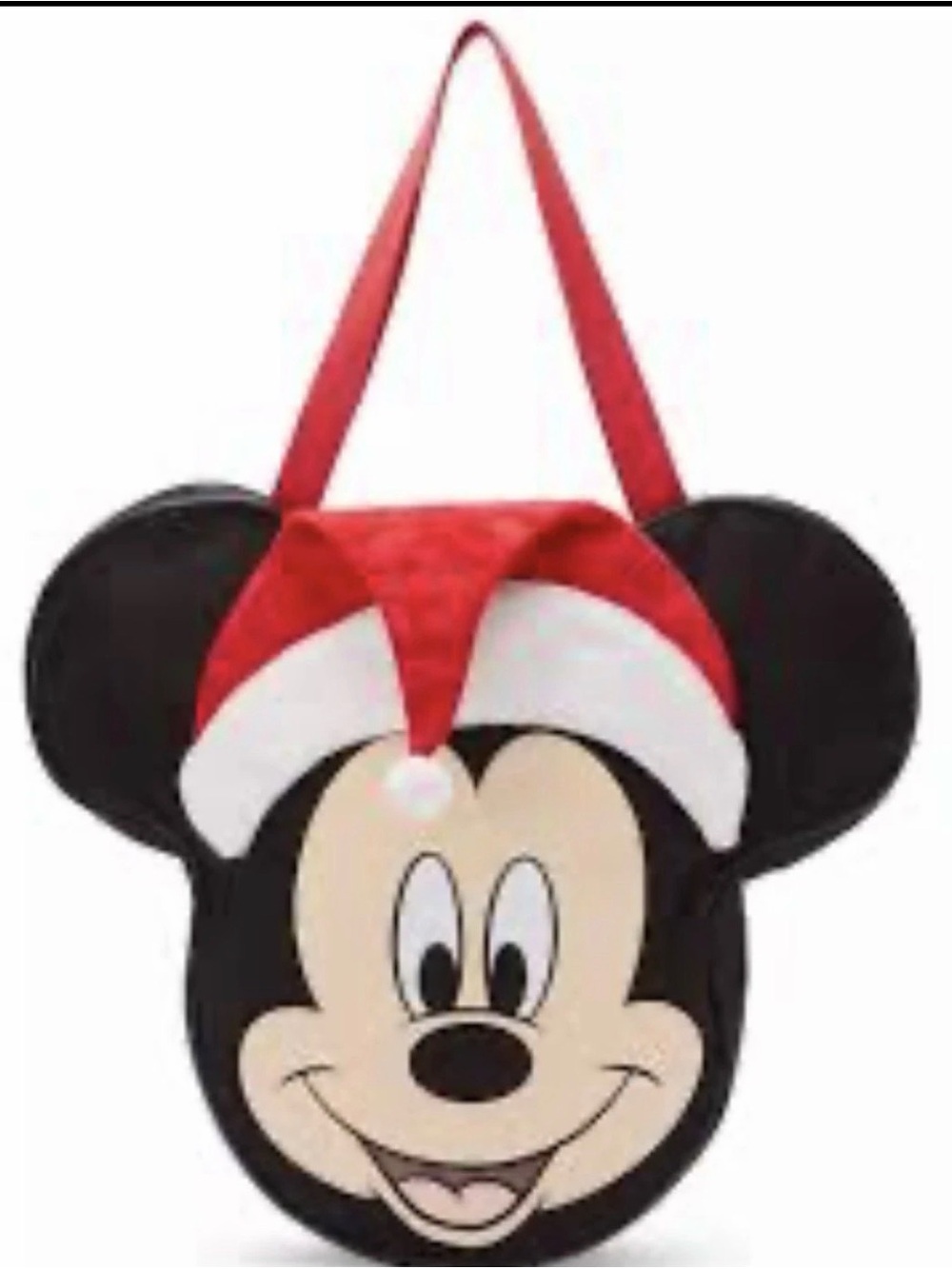 NWT Disney Parks Santa Mickey Mouse Holiday Canvas Tote 2025 Christmas Large